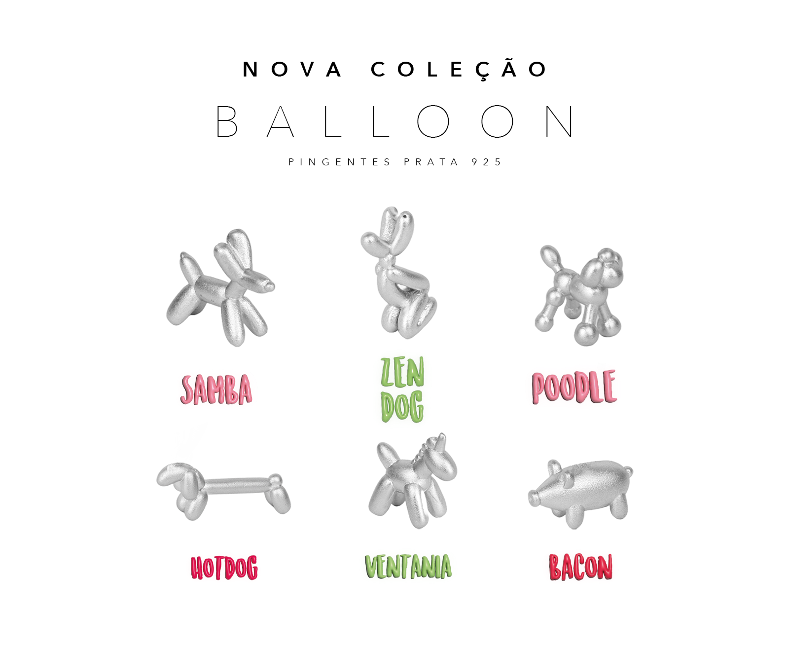 Pingentes Balloon Prata 925 – Seth Ecommerce