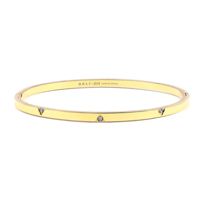 Shiny Gold Bali Titanium Bracelet