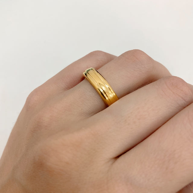 Warm Titanium Engagement Ring