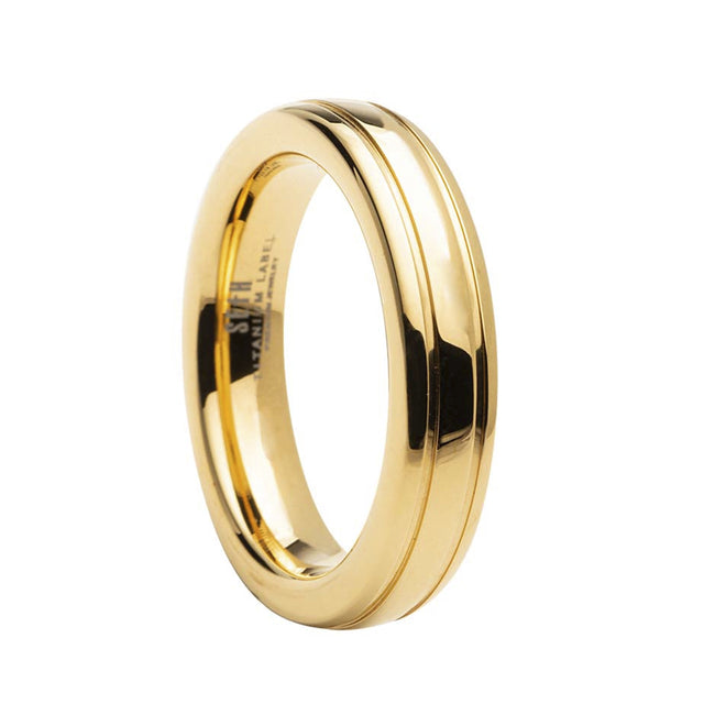 Warm Titanium Engagement Ring