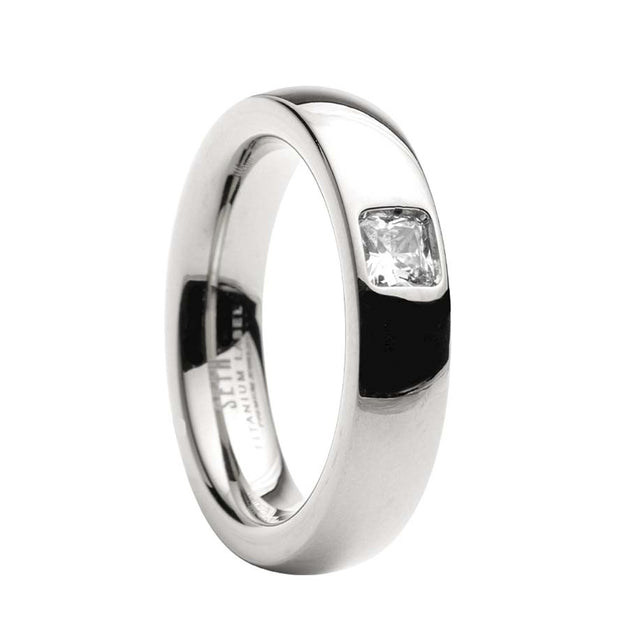 Swell Titanium Engagement Ring
