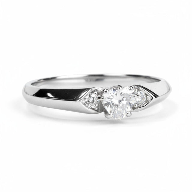 Anel Solitário Slim Prata 925 Rose