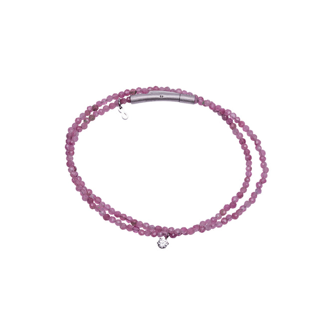 Pulseira Saint-Tropez 2 voltas Rosa Turmalina