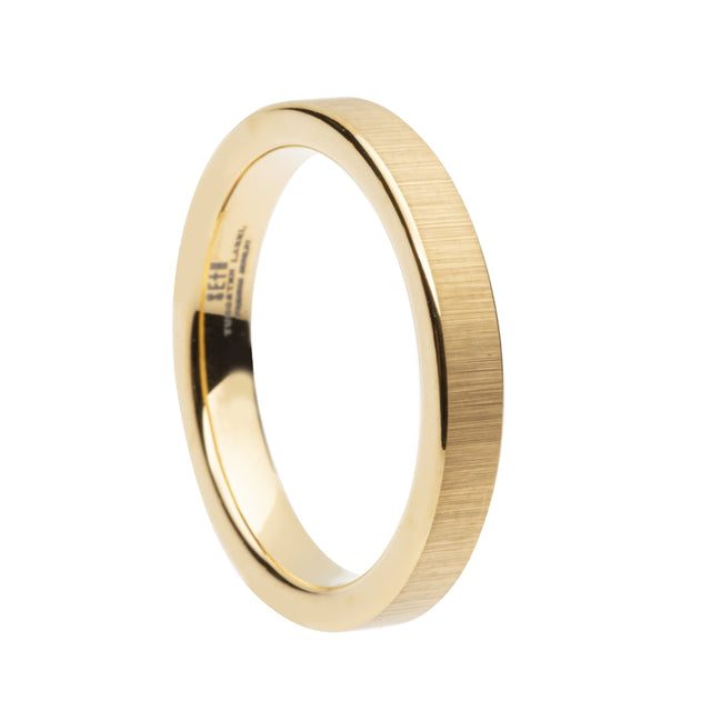 Bali Tungsten Ring Matte Gold