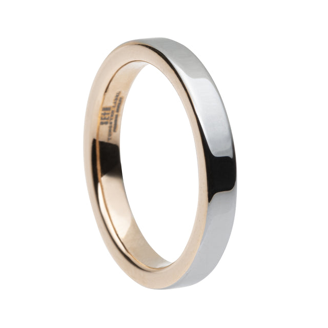 Bali Silver and Rose Tungsten Ring