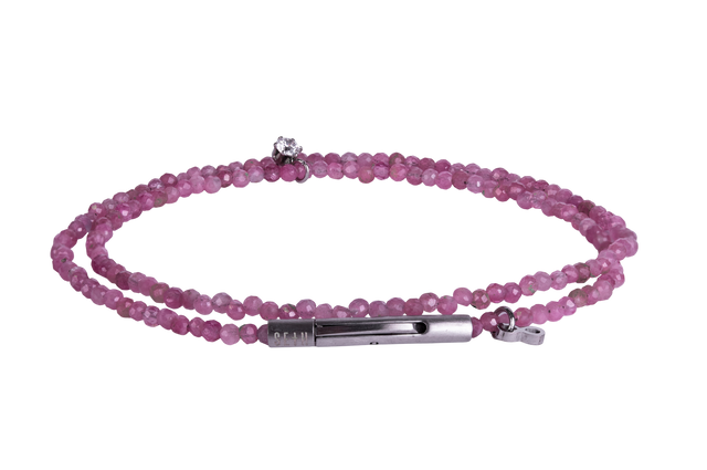 Pulseira Saint-Tropez 2 voltas Rosa Turmalina