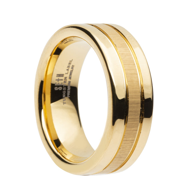 Lyon Tungsten Ring Matte Gold