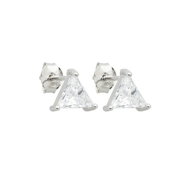 925 Silver Earring Triangle Light Point 6mm