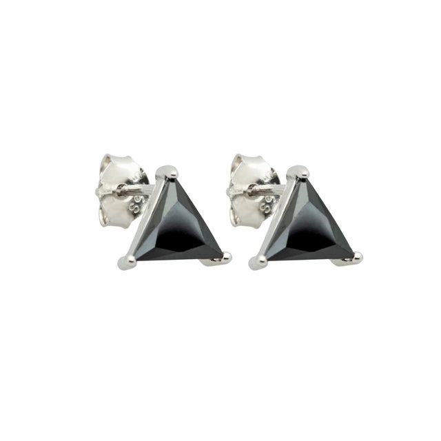 925 Silver Earring Triangle Light Point 6mm
