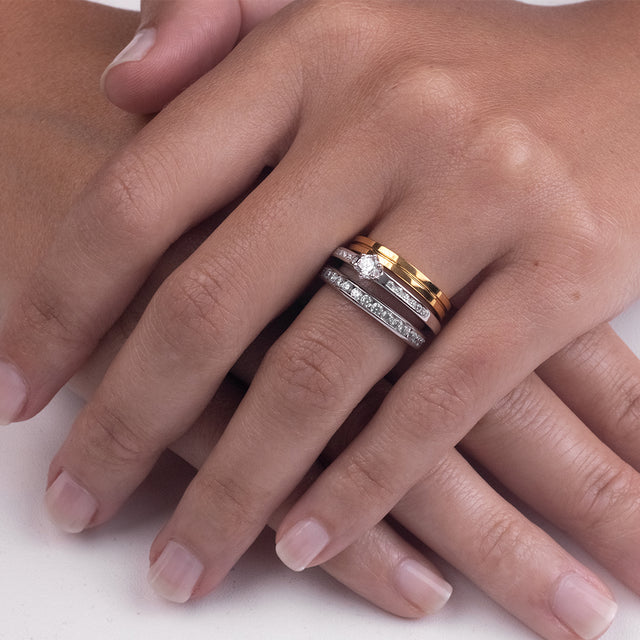 Aliança de Tungstênio Paris Ouro Brilho 3mm