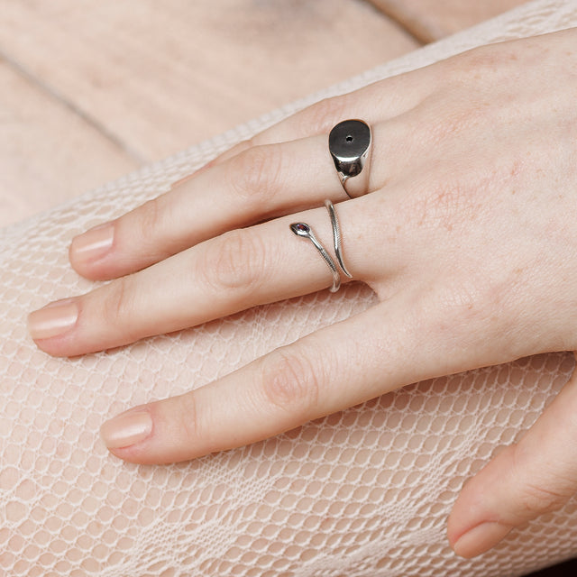 Anel Prata 925 Strokes