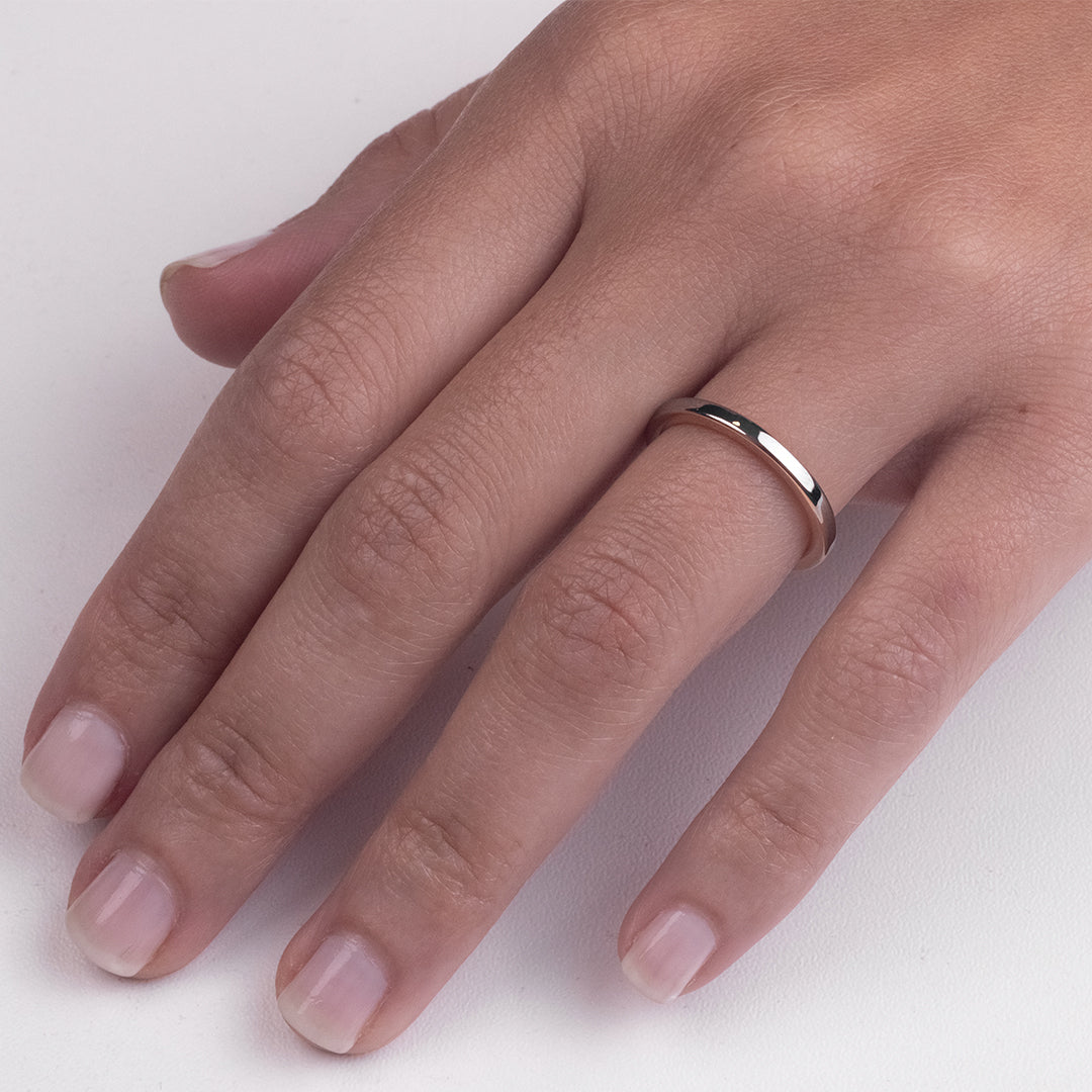 Aliança de Tungstênio Belize Prata e Rose 2mm – Seth Ecommerce