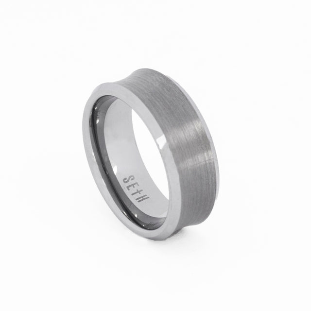 Matte Silver Sheer Tungsten Ring