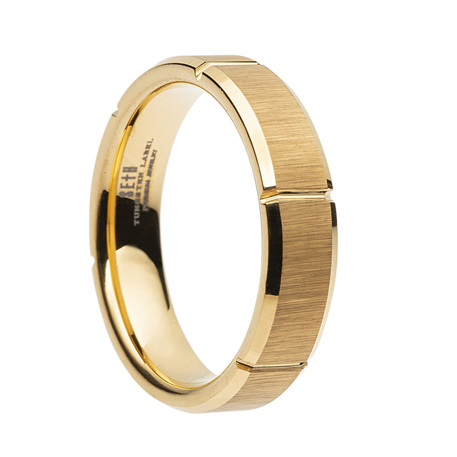 Infinite Matte Gold Tungsten Ring