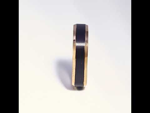 Aliança de Tungstênio Shiver Ródio Negro Fosco 5mm