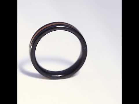 Aliança de Tungstênio Siena Ródio Negro 5mm