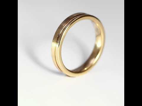 Brooklyn Gold Glitter Tungsten Ring