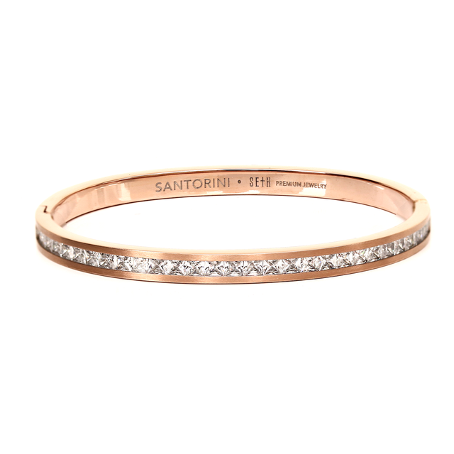 Bracelete Santorini Titânio Rose