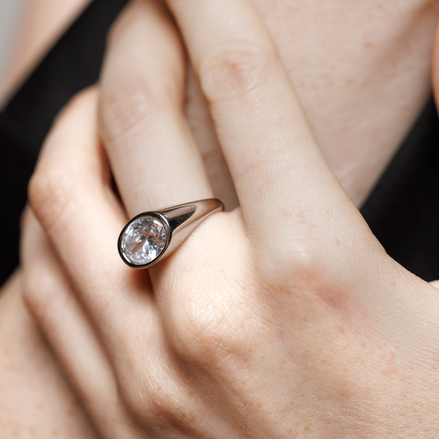 Anel Prata 925 Red Hot