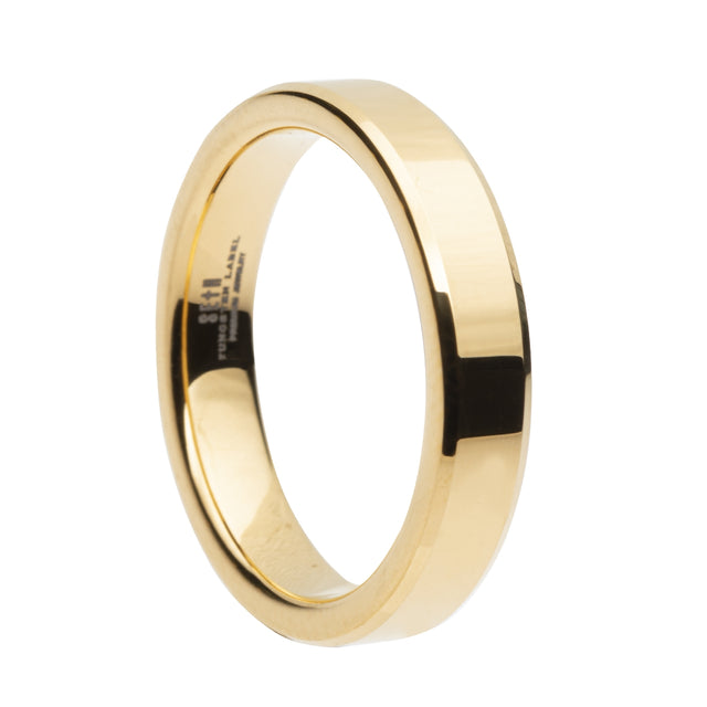 True Love Gold Glitter Tungsten Ring